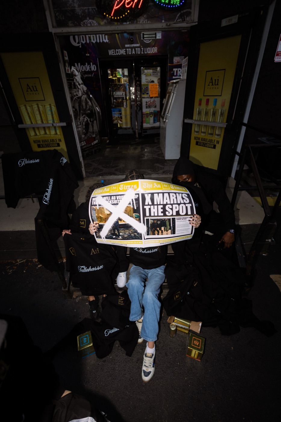 X Marks the Spot — on set